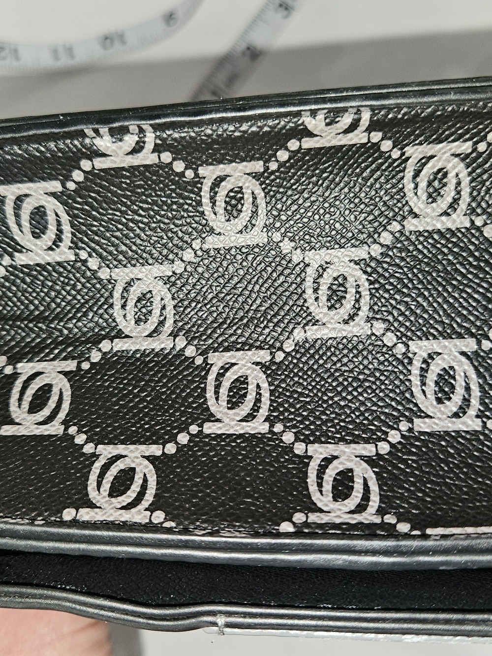 bebe Black and Gray Logo Chain Strap Crossbody Bag - Picture 9 of 11